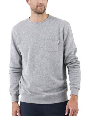 Vuori Jeffreys Performance Crew Men’s Medium Gray Long Sleeve Pocket Pullover